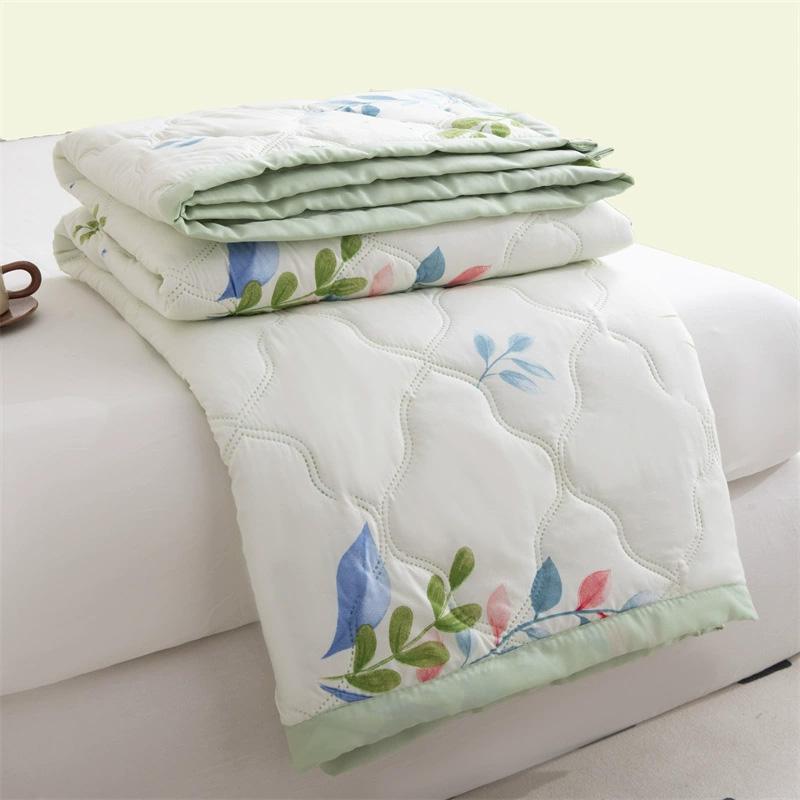 

1PC Air Conditioning Blanket Breathable Thin Quilt Skin-friendly Floral Style Adults Kids 100*150cm