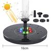 Solar Fountain Pump, 1.4w Circle Garden Solar Water Fountain Solar Powered Water Pump with 6 Nozzles, Solar Pond Pump for Water Feature, Fountain, Poo