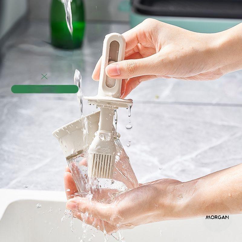GIANXI Food Grade Baking BBQ Brush Oil Brush Oil Bottle One Glass Household Heat Resistant Kitchen Silicone Brush BBQ Tools