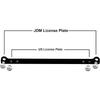 License Plate Adapter Holder for JDM to US Conversion, Mini Truck License Plate Adapter, Black