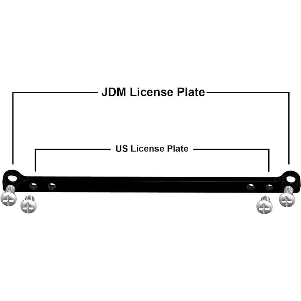 License Plate Adapter Holder for JDM to US Conversion, Mini Truck License Plate Adapter, Black