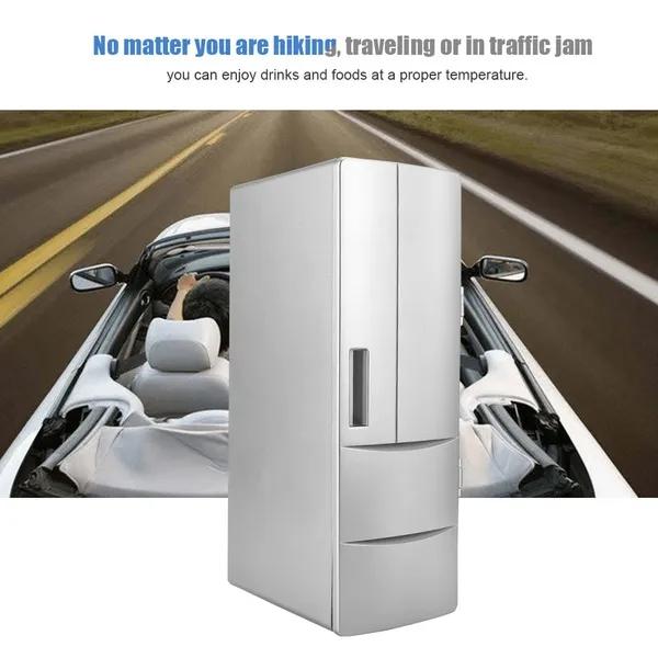 Small Fridge Freezer, Cooler and Warmer Mini Fridge Freezer, USB Refrigerator USB Frideg or Office for Home