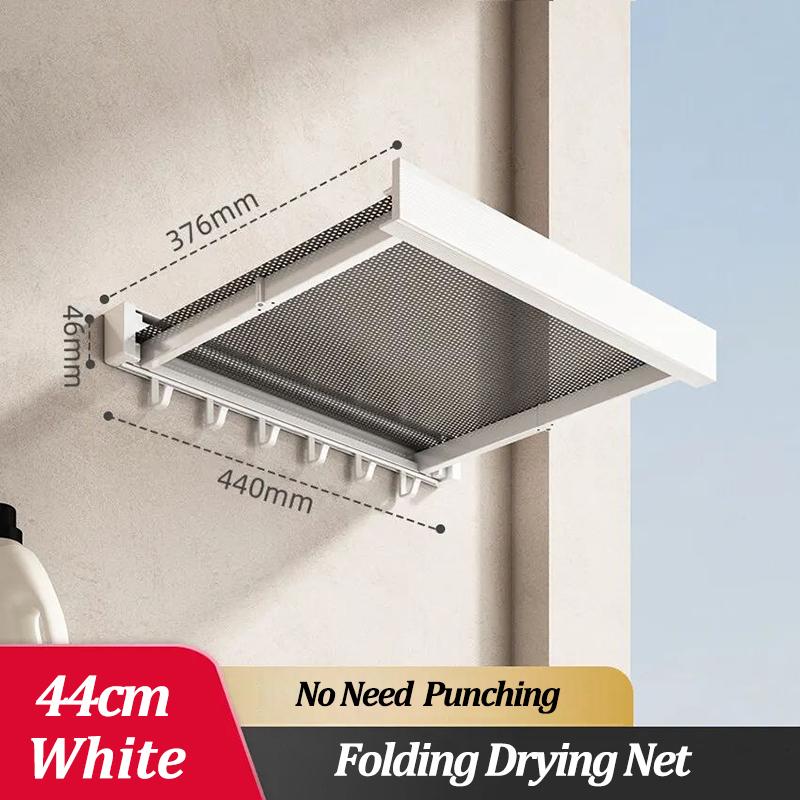 

Выдвижная складная полка для хранения в ванной комнате, алюминиевая, для балкона, сушилка для носков и нижнего белья, вешалка, настенная сетка для сушки одежды