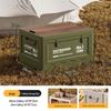 Extra Large Folding Outdoor Camping Storage Box with Wood Lid and Side Opening for Car Trunk 