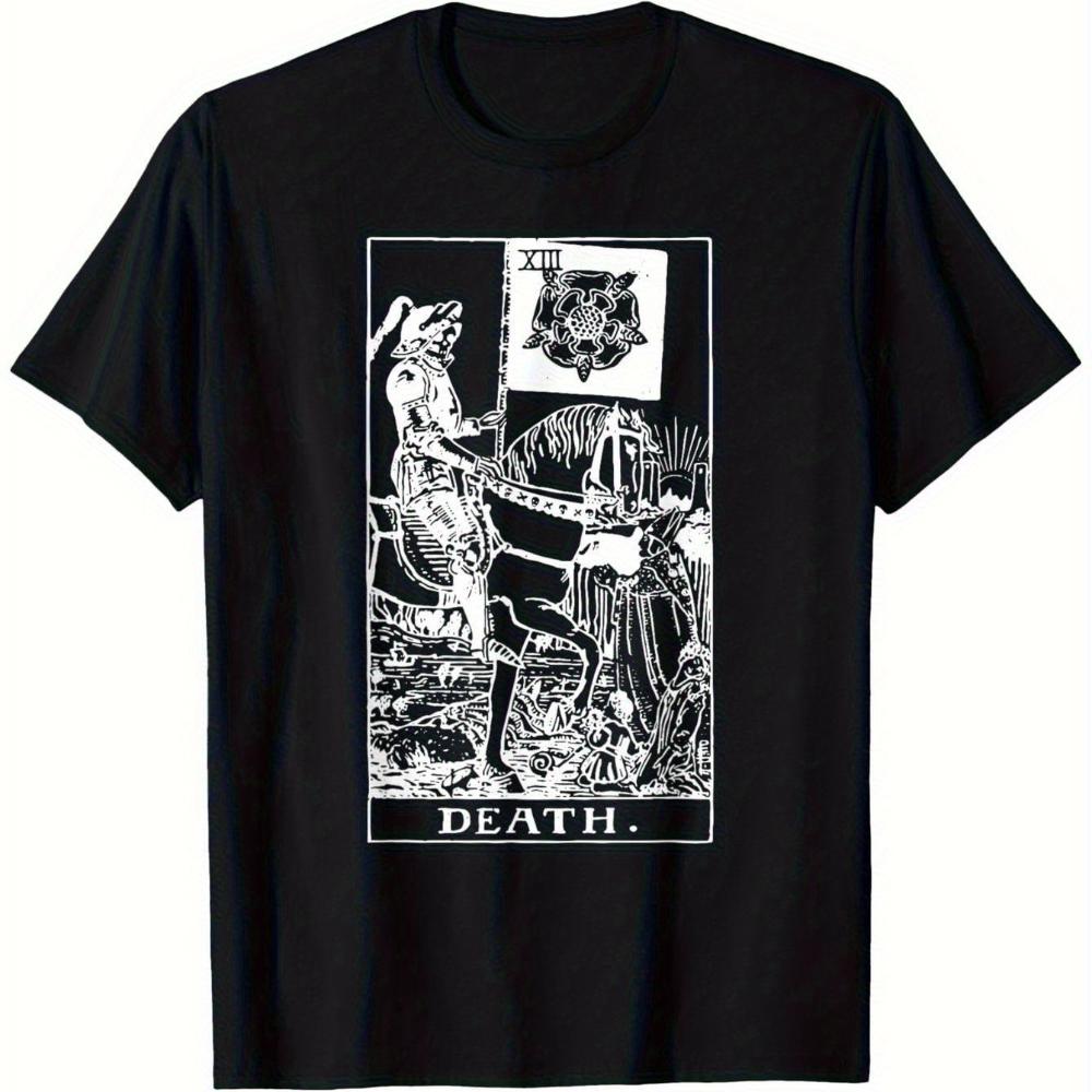 Death Tarot CardShirtTraditional DesignShirt TShirt Sm Cotton Short Sleeve Casual TShirt Allseason L