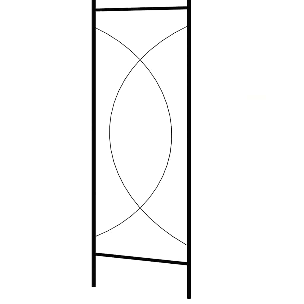 vidaXL Rosenbogen Schwarz 150 X 34 X 240 Cm Eisen