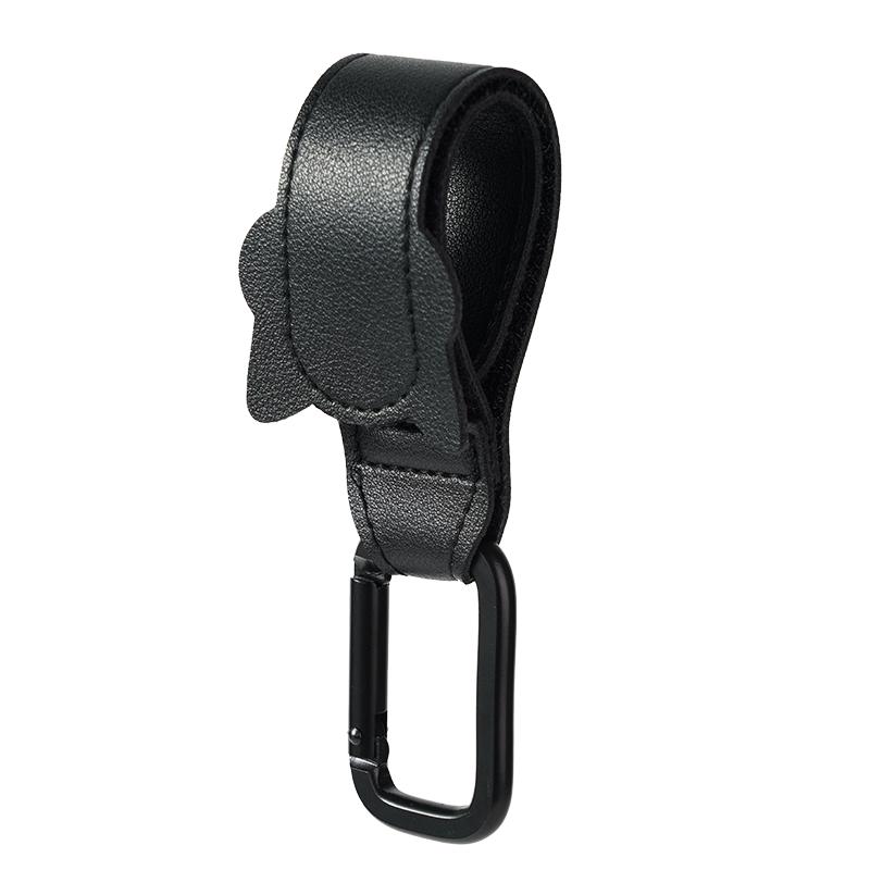 

2PCS PU Leather Baby Bag Stroller Hook Pram Rotate 360 Degree Rotatable Cart Organizer Cute Pram Hook Stroller Accessories 2 PCS чёрный