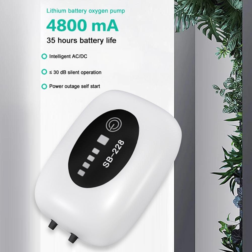 Portable Fishing Oxygenator USB Charging Fish Tank Oxygen Pump Dual-Purpose Household Fish Tank Aerator for Outdoor Fishing
