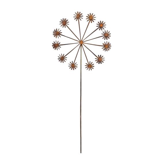 

Metal Dandelion Garden Stake Distressed Rusty Dandelion Statue Outdoor 3D Flower Yard Art Stake for Garden Patio Lawn Flower Bed Decoration 1pc A