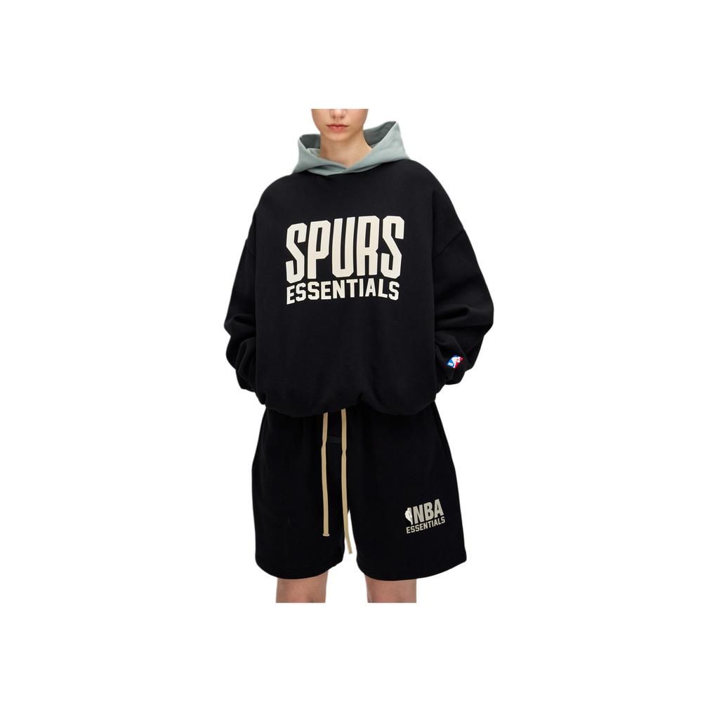 Fear of God Essentials x NBA Spurs Hoodie Black/Teal Unisex Tops 192AL246403F
