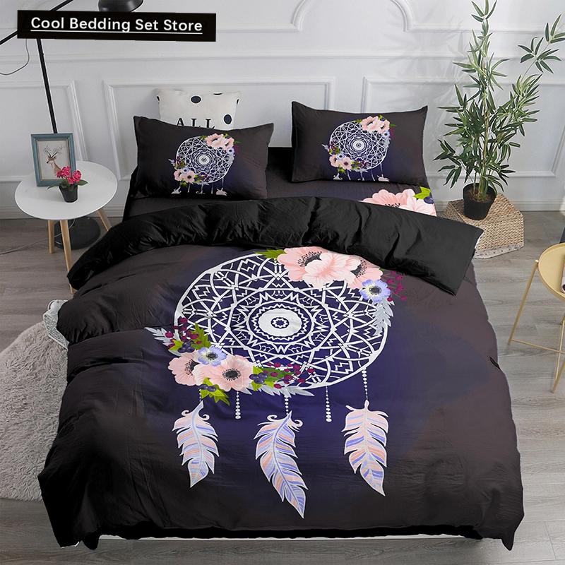 Dream Catcher Bedding Set Elegant Bohemian Duvet Cover Queen Twin Full Ethnic Quilt Cover Single Double King Comforter Bed Cover