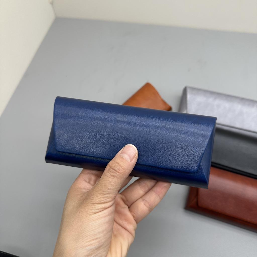 

Portable Pressure-Resistant Pu Leather Eyeglass Case Hard Sunglasses Holder For Travel Fits Most Prescription Glasses Sunglasses