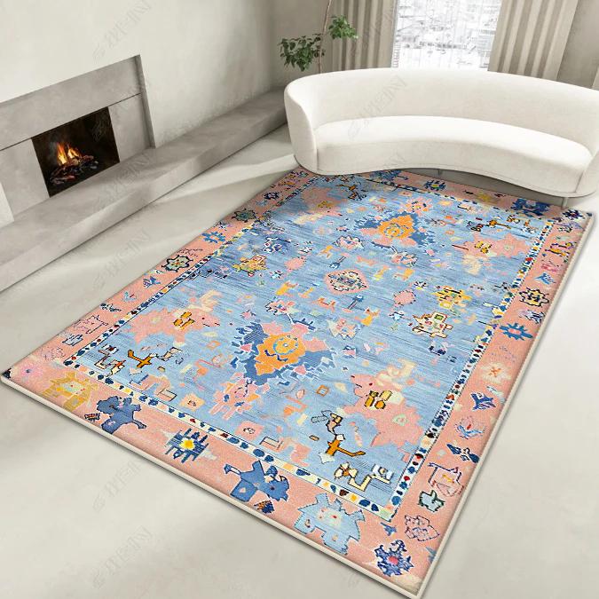 

America Persian Living Room Carpet Türkiye Style Room Decoration Aesthetic Non-slip Rug 200x300 Home Sofa Washable Bedroom Mat 60*90cm
