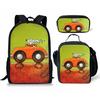 Klassisch Beliebt Neuheit Seltsam Lustig Auto 3D Druck 3 Stück/Set Pupille Schultaschen Laptop Tagesrucksack Rucksack Lunchtasche Federmäppchen