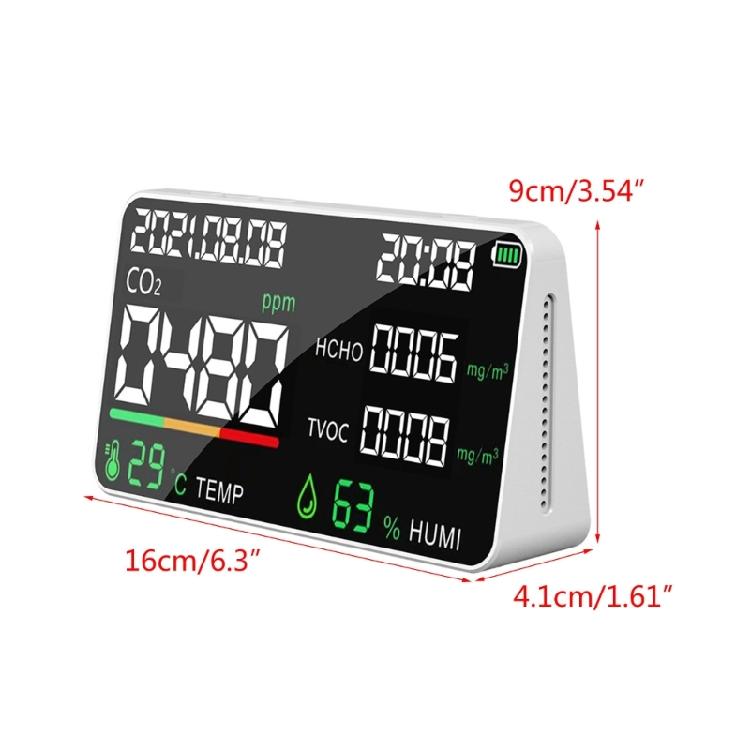 Air Pollution Meter Precisions Detector HCHO TVOC PM2.5 PM10 PM1.0 CO2s Monitor