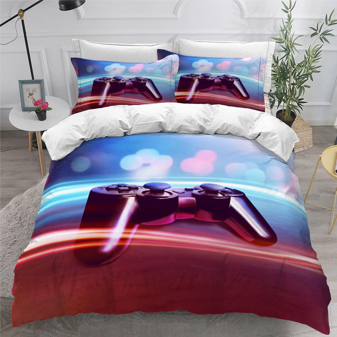 

Геймерский комплект постельного белья для мальчиков, игровой комплект постельного белья для подростков, чехол для видеоигр, чехол для PlayStation King Size, 2/3 шт., пододеяльник EU single(135x200cm)