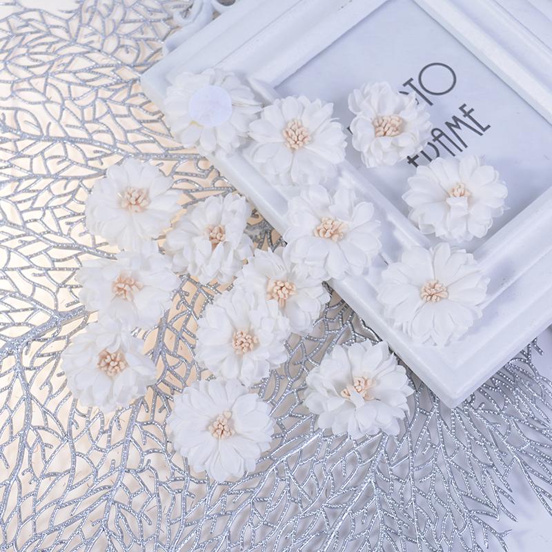 Handmade Microfiber Chrysanthemum Flower Wreath Hair Clip Accessory