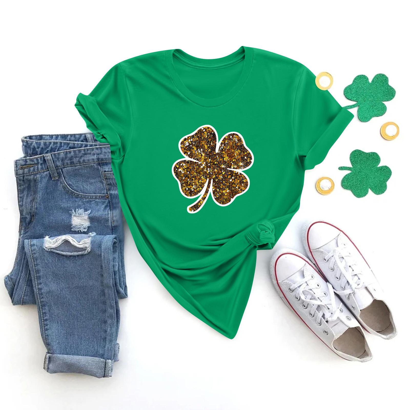 

Жіноча повсякденна футболка з принтом і круглим вирізом, пуловер з короткими рукавами XL