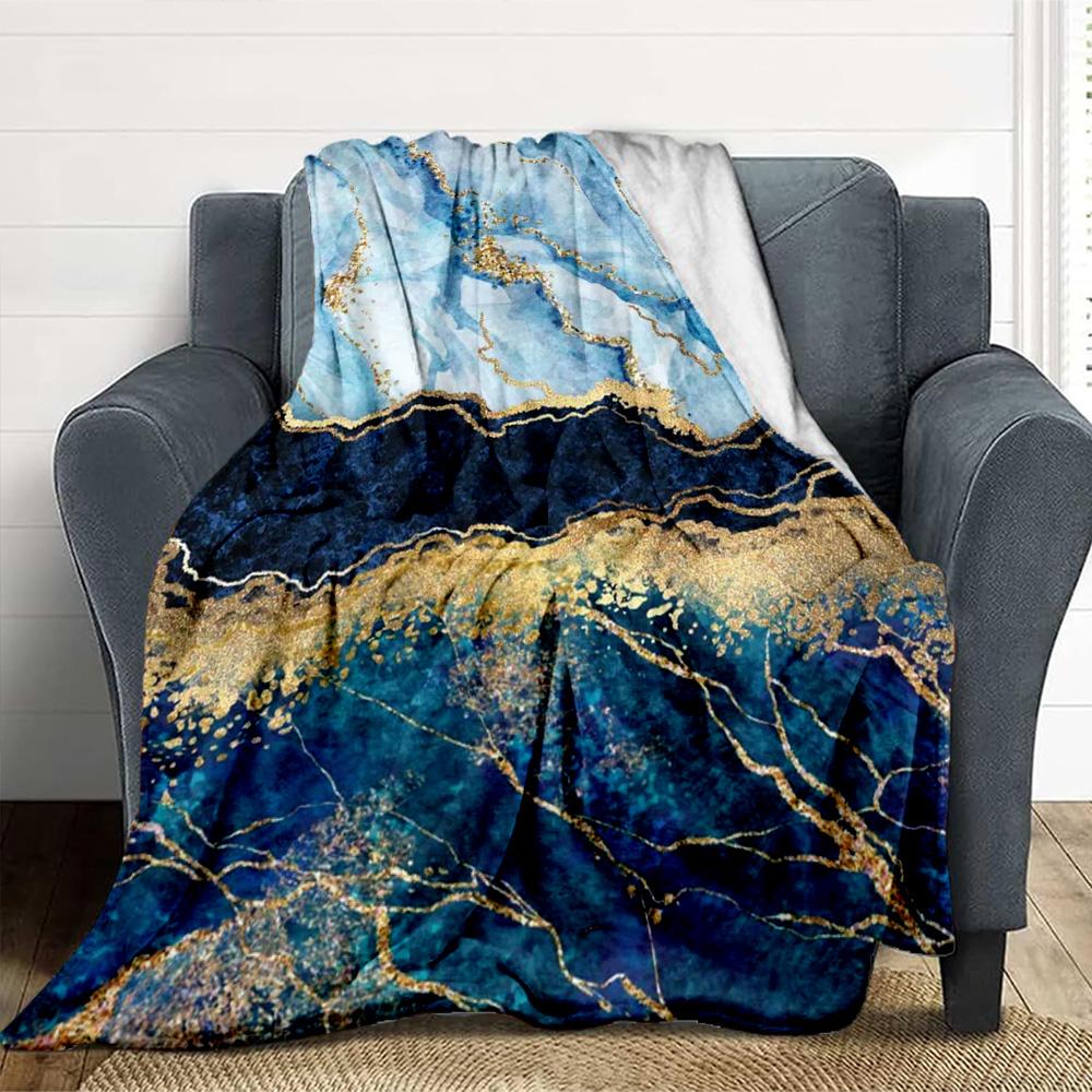 Marble Texture Flannel Blanket Throw Blanket Soft Warm Sofa Bed Camping Car home Decor Unique Christmas Gift C9302033