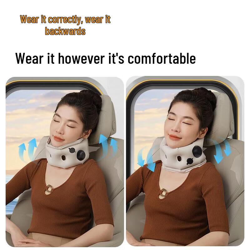 Hezheng Portable Inflatable Neck Massager Pillow CN plug (adapter included)