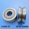 Sliding Rollers Bearing LV20457 Groove Round Bottom Track Pulley Bearing for Heavy Loads and High Speed Equipment