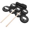 Electronic Digital USB 7 Pads Roll Up Set Silicone Electric Drum Kit with Drumsticks & Sustain Pedal