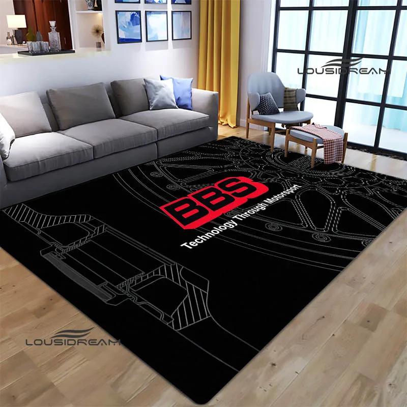 3D BBS racer Retro printed carpet Non-slip carpet bedroom decoration living room decoration washroom floor mat birthday gift