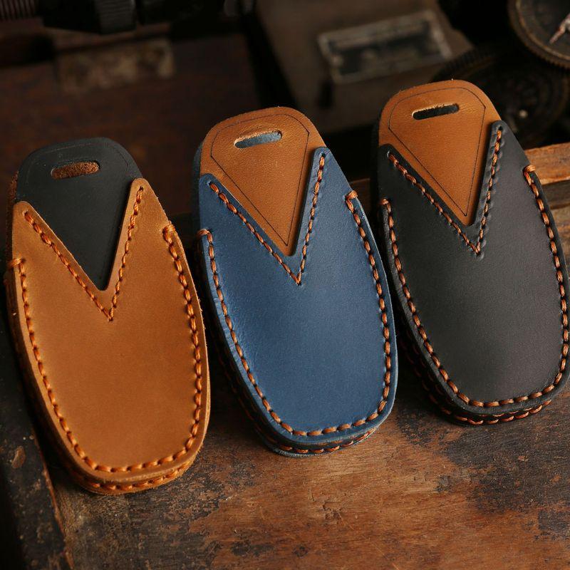 Leather Car Remote Key Cover Case Holder Shell Bag Fob Keyring Chain For Hongqi New H5 H6 EH7 H9 HS3 HS5 HS7 PHEV E-HS9 HQ9 2025