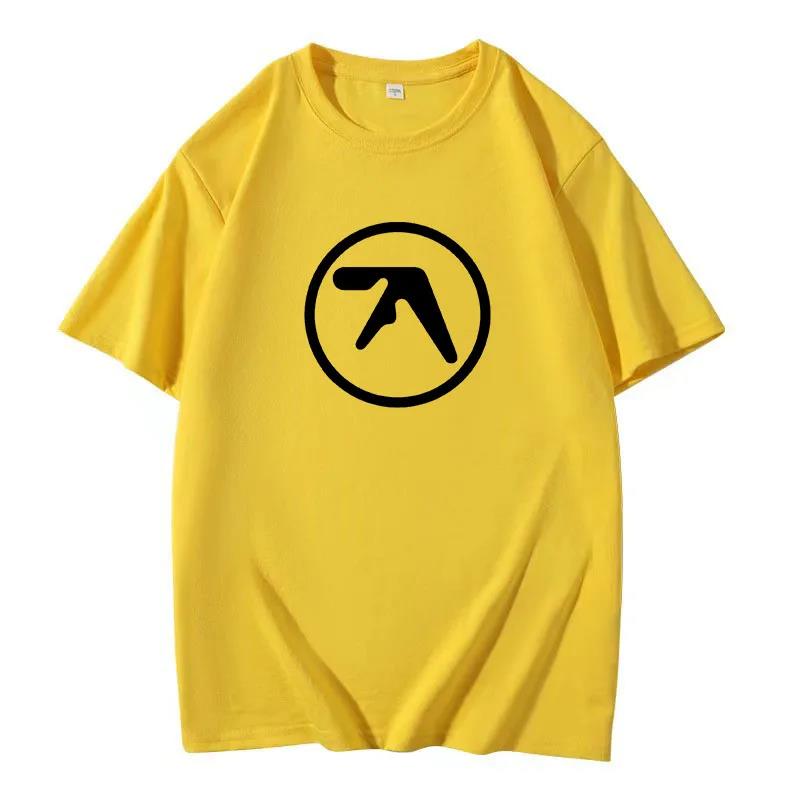 Mens Black TShirt Men T Shirt Print Cotton Short Sleeve Tshirt Male Funny Present Fashion Aphex Twin Short Sleeves