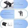 A25F-Solar Panel Bracket Terminal Clips(6Pcs), Aluminum Alloy Fixing Clip Set, Solar Panel Clips For Flat Roofs Installation