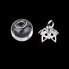 2 Stück Mini-Glasflaschen, Gläser, Fläschchen, Wunschflaschen-Anhänger, Blumenverschluss