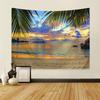 1pc Beach Coconut Tree Tapestry, Seaside Beach Natural Landscape Tapestry, Blue Sky Ocean Home Decoration Tapestry