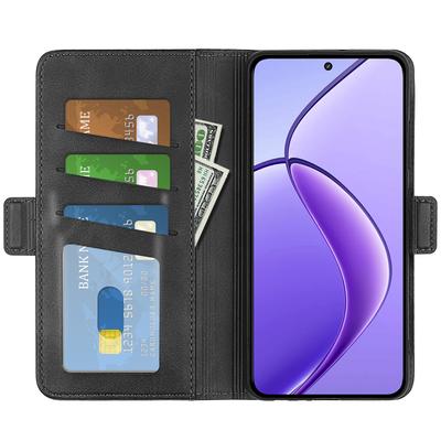 For Realme 12 5G Case Wallet Flip Folio Leather Cell Phone Cover Dual Magnetic Clasp