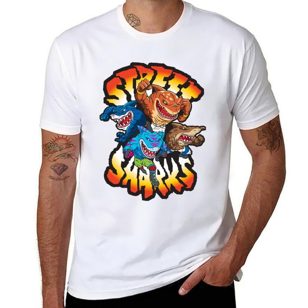 Shark Warriors Essential T-Shirt Customs Design Your Own Shirts Graphic Tees Customs Summer Clothes Black T Shirts for Men