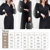 GRAXIA Cabaret Puff Long Stylish Size L Suit, All-in-One, Cache-Coeur, Sleeves, Sleeves, Gathered, Drape, Women's, Black,