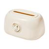 Cream White Desktop Tissue Box Holder