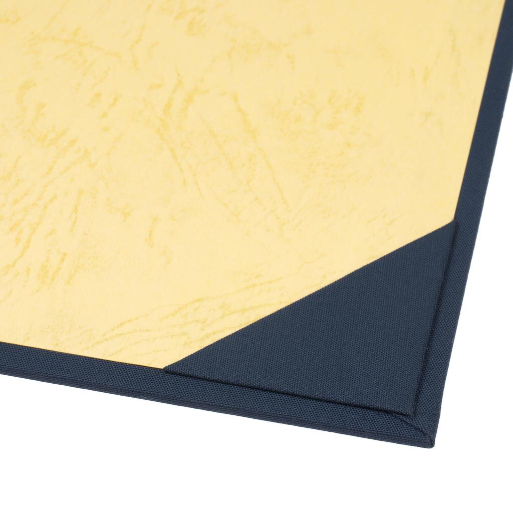 Mino Shokai Certificate Navy No Pad 2 File, Cloth, Blue, (A4, Sheets, 9272-08)