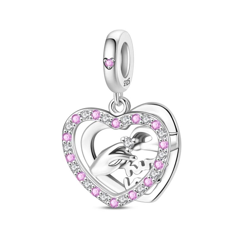 Copper Family Charm Pepper Elephant Dance Dangle Pendant Fit Original Charm Bracelets Women Diy Jewelry Gift