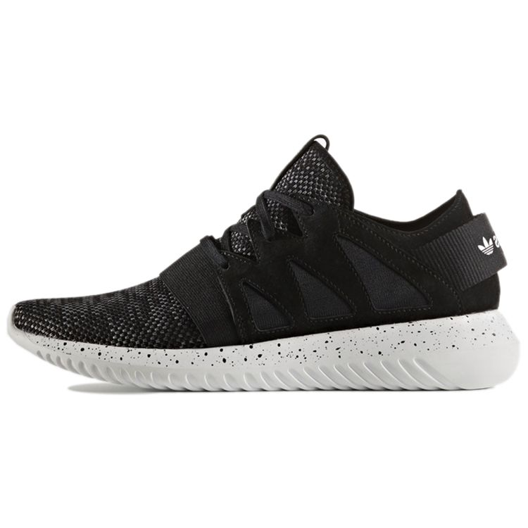 Adidas Originals Tubular Round Toe Lace-Up Durable Breathable Low-Top Lifestyle Shoes Women Sneaker Carbon-Black BB2064