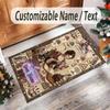 Witchcraft Theme Crystal Velvet Rug Personalized Custom Name Text Soft Floor Mat Home Decor