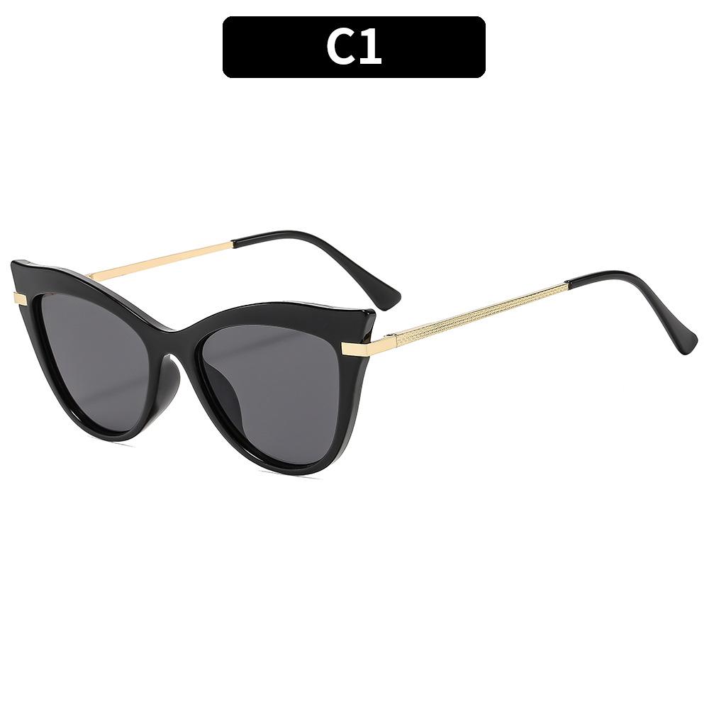 European And American Fashion New Cat Eye High-End Sunglasses Simple Trend Street Sunglasses Uv-Proof Glasses