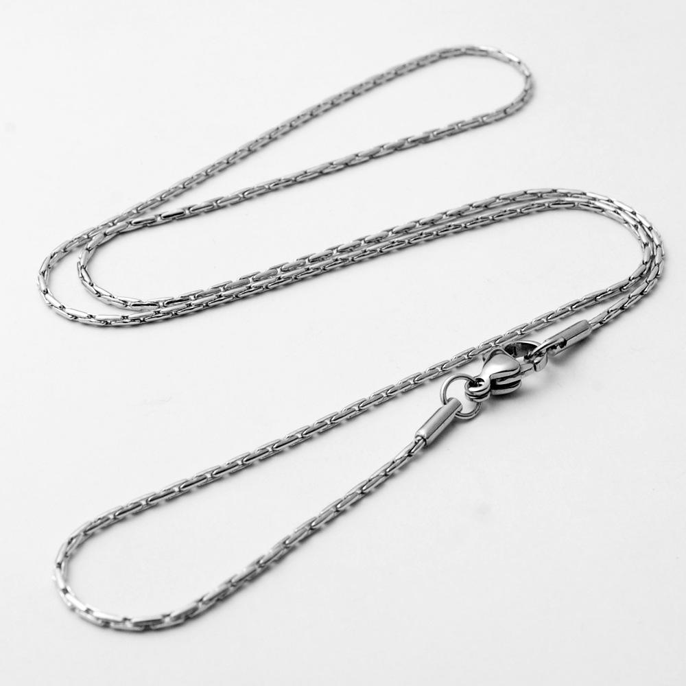 Misplaced Pearl Necklace Stainless Steel Men's and Women's Necklace Chain with Chain