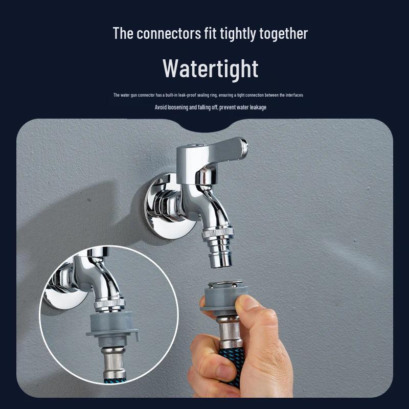 Multi-Functional High-Pressure Water Gun for Car Wash, Gardening, and Landscaping with Soft Hose Storage Set