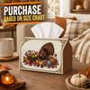 1pc Vintage Festive Autumn Tissue Box - Turkey Fruit Basket Elements, Durable Napkin Organizer for Car, Kitchen, Dining, Home Decor - Decorative Table