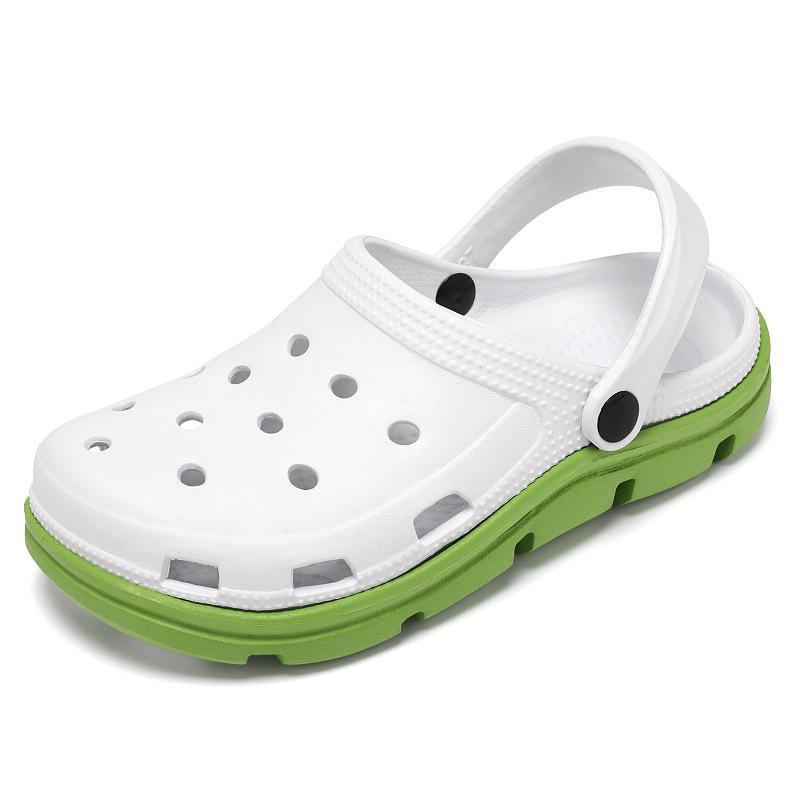 

Новые туфли с отверстиями мужские нескользящие сандалии на мягкой подошве на толстой подошве износостойкие пляжные туфли EVA пара крутых тапочек 45