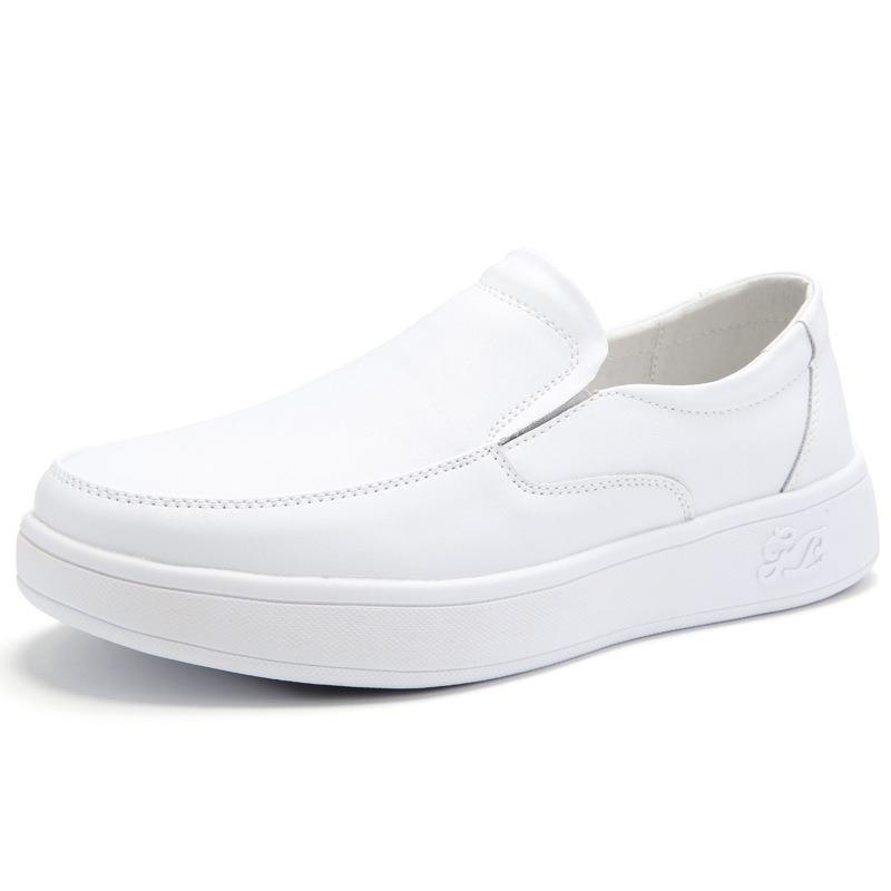 Nurse Shoes Flat Odor-resistant Round-toed Shoes Soft-soled Breathable Casual Shoes Middle Heel