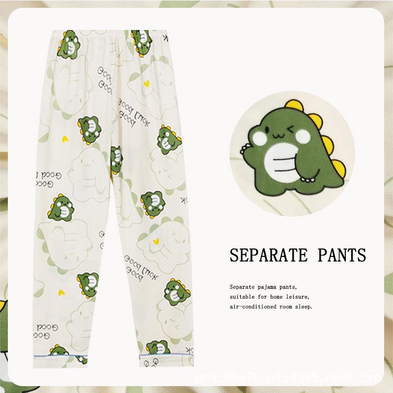 Women's Cartoon Cute Slim Fit Imitation Cotton Pants - Spring, Summer & Autumn Styles