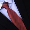 Men Diagonal Stripe Tie Business Work Formal Occasion Silky Smooth Anti-wrinkle Adjustable Lightweight Clothes Matching Party Wedding Necktie Groom