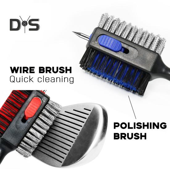 Golfschlägerbürste, Golfschläger-Reinigungswerkzeug mit magnetischem, einziehbarem Karabiner, leichtes Golfzubehör für Herren, Outdoor-Sport