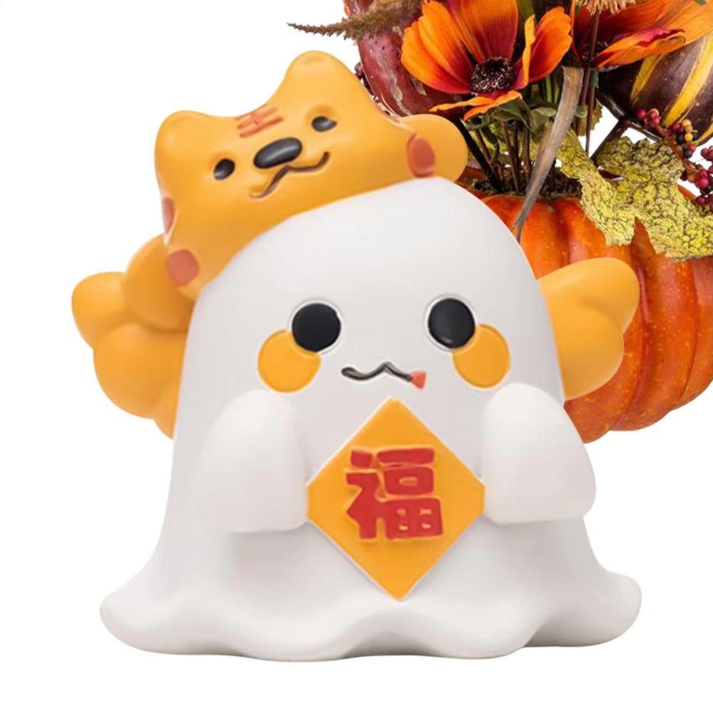 Miniature Halloween Ghost Statue Creative Scary Ghost Statues Mini Ghost Figurine  Party Gifts